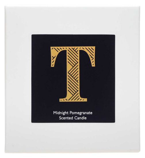 Landon Tyler Alphabet Candle - Letter T - Midnight Pomegranate 140g