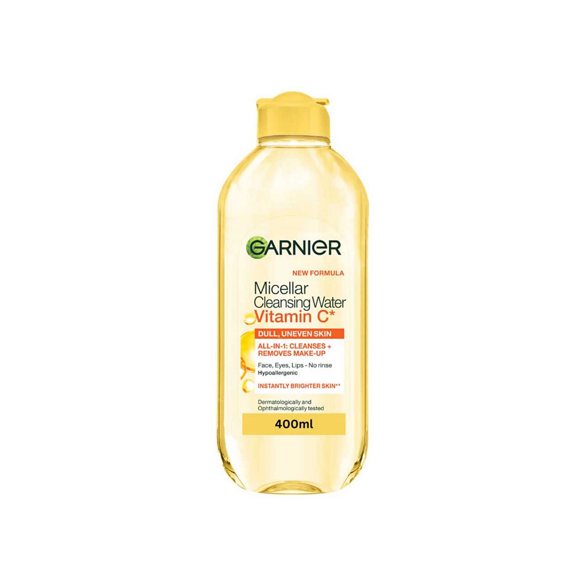 Garnier Micellar Vitamin C Water, Gentle Face Cleanser & Makeup Remover, Brightening Formula, 400ml