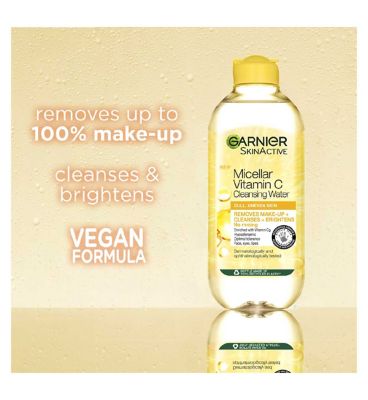 Garnier Micellar Vitamin C Water, Gentle face Cleanser & Makeup Remover, Brightening Formula, 400ml (2)