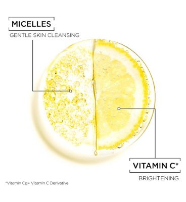 Garnier Micellar Vitamin C Water, Gentle face Cleanser & Makeup Remover, Brightening Formula, 400ml (3)