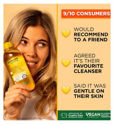 Garnier Micellar Vitamin C Water, Gentle face Cleanser & Makeup Remover, Brightening Formula, 400ml (4)