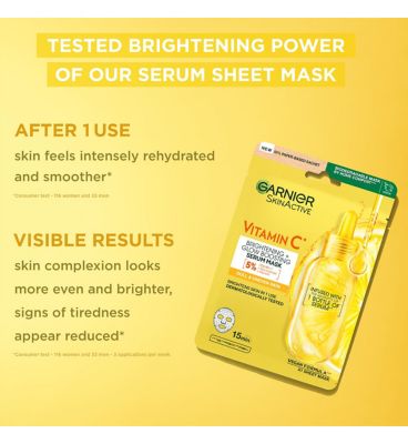 Garnier Brightening & Super Hydrating Vitamin C Sheet Mask 28g (2)