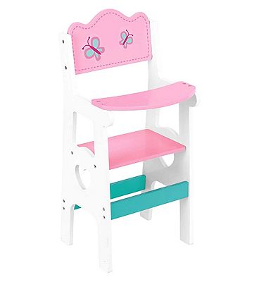 Image of Wooden High Chair and Cradle Set