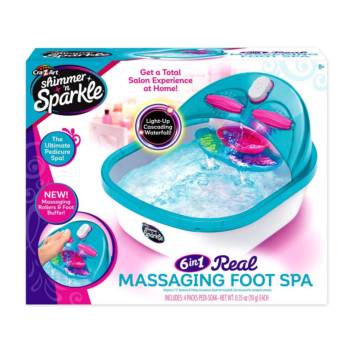 Shimmer 'N Sparkle 6-In-1 Real Massaging Foot Spa