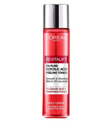 L’Oreal Paris 5% Glycolic Acid Peeling Toner, Exfoliates & Renews Skin Surface 180ml