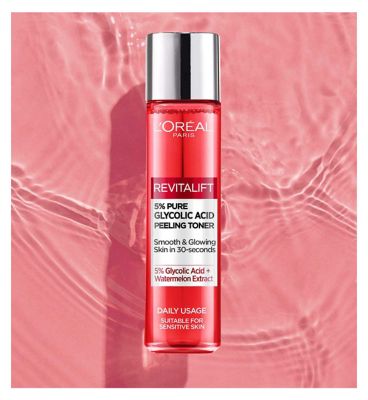 L’Oreal Paris 5% Glycolic Acid Peeling Toner, Exfoliates & Renews Skin Surface 180ml (6)