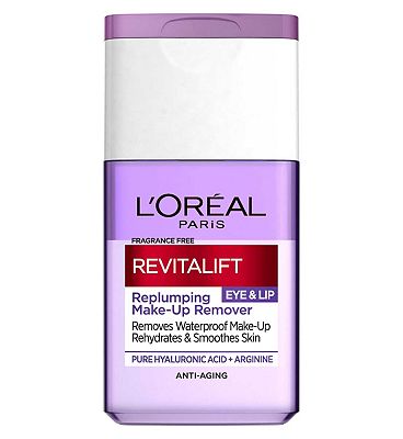 LOreal Paris Hyaluronic Acid Make-Up Remover, Revitalift Filler, Removes Make-Up And Visibly replump