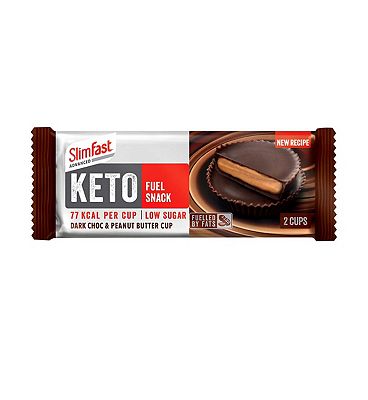 SlimFast Advanced Keto Fuel Snack Dark Choc & Peanut Butter Cups 28g