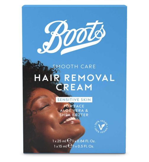 Boots Smooth Care Facial Hair Removal Cream Sensitive Skin 40ml - Boots