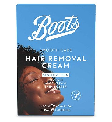 Boots Smooth Care Facial Hair Removal Cream Sensitive Skin 40ml