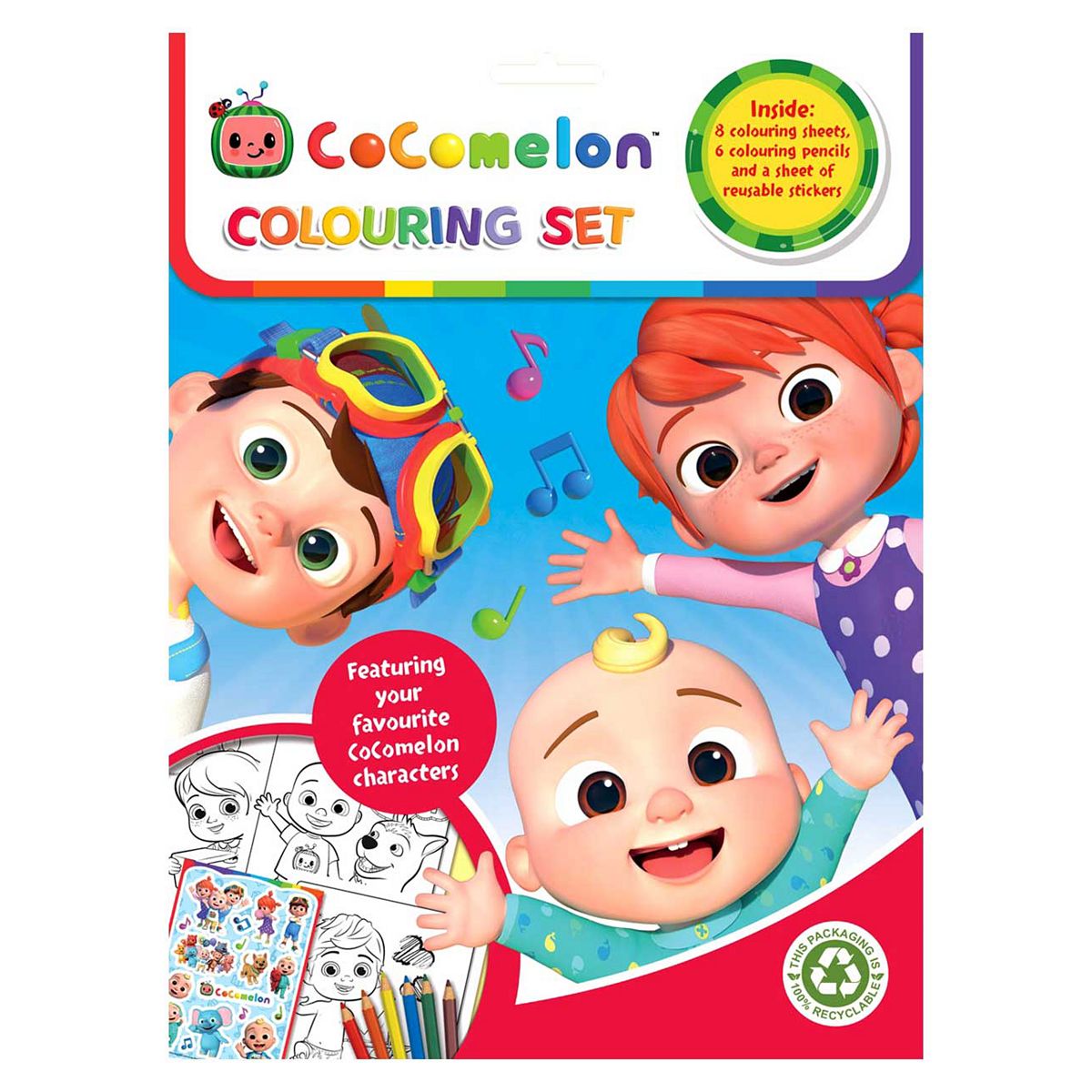 Alligator Cocomelon Colouring Set 2