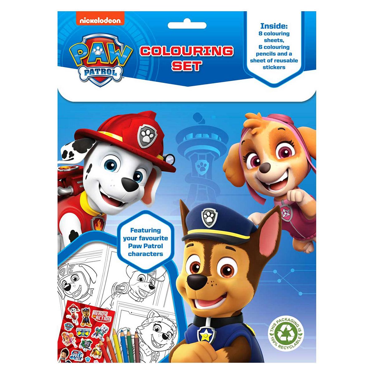 Alligator Paw Patrol Colouring Set