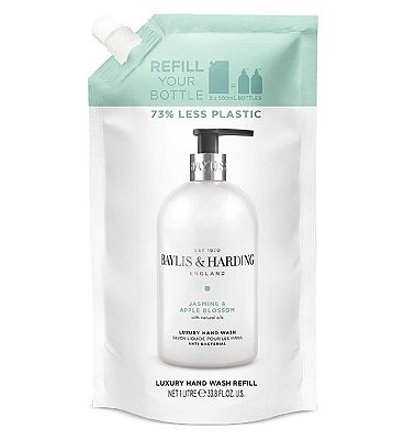 Baylis & Harding Signature Jasmine & Apple Blossom Anti-Bacterial Hand Wash 1 Litre Refill