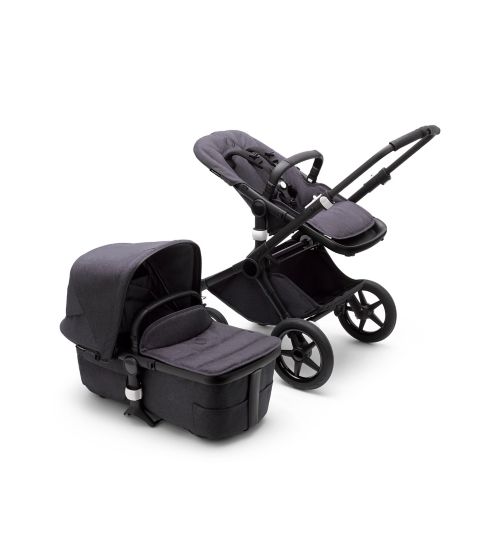 Rengør soveværelset Persona mister temperamentet Bugaboo Fox 3 Mineral Seat And Carrycot Pushchair - Black/Washed Black -  Boots