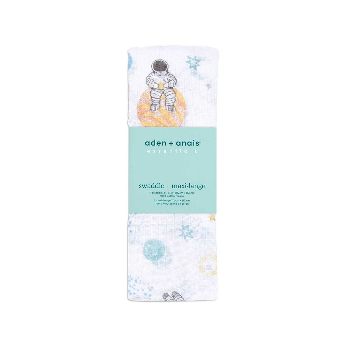 Aden and Anais Cotton Muslin Swaddle Blanket - Space Explorers