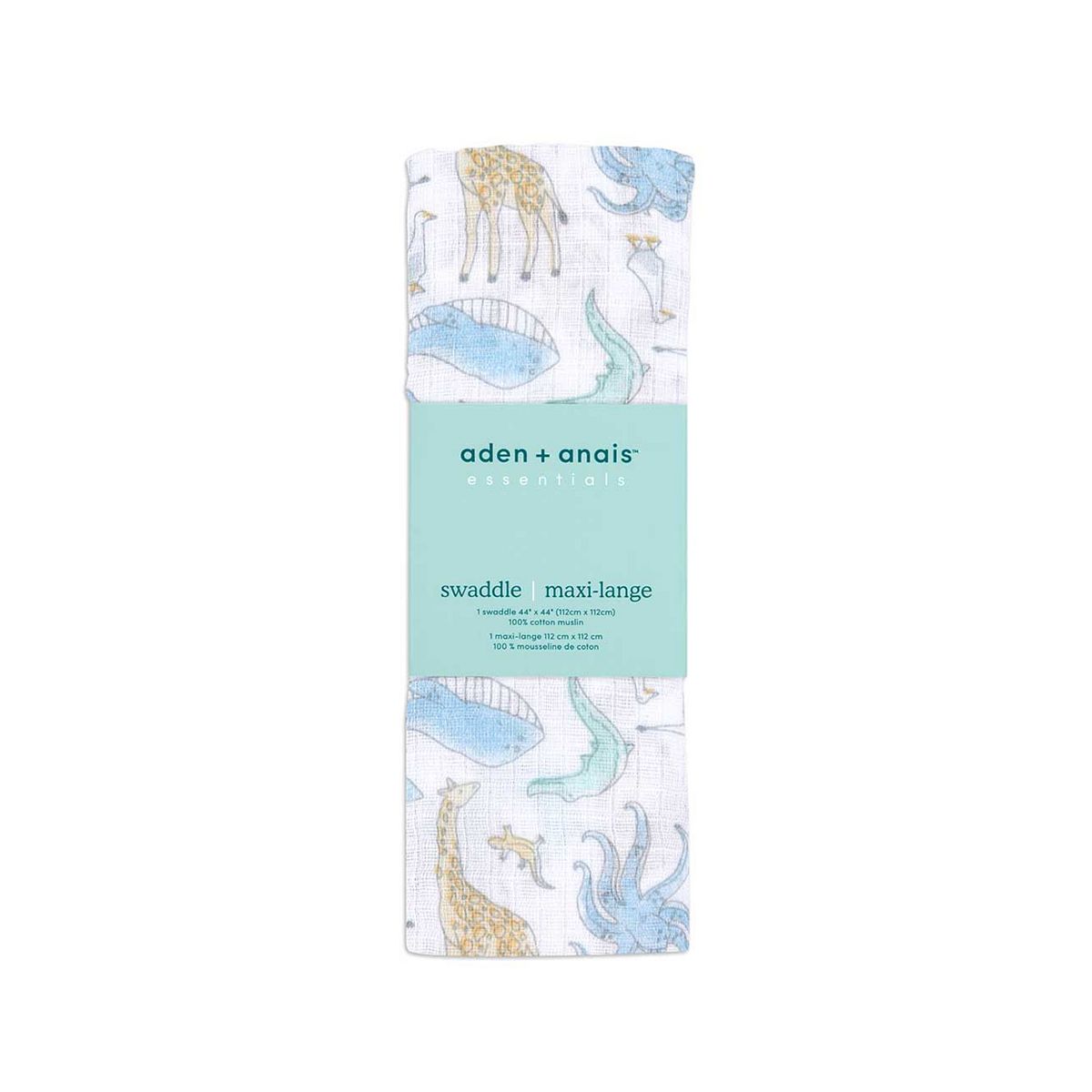 Aden and Anais Cotton Muslin Swaddle Blanket - Natural History
