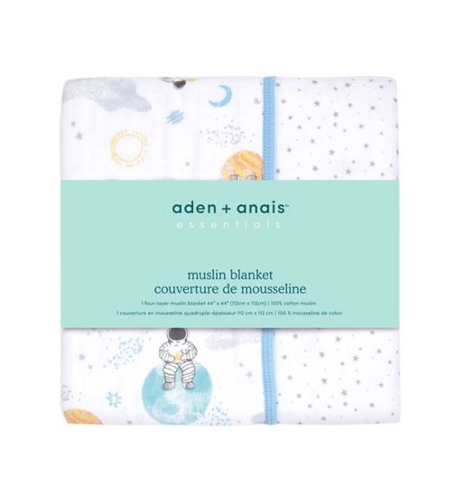 aden + anais™ Essentials Cotton Muslin Blanket - Space Explorers