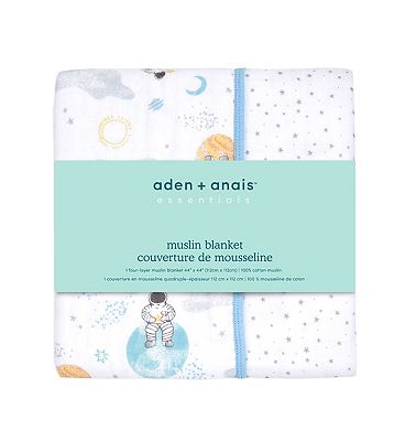 Image of aden + anais Essentials Cotton Muslin Blanket - Space Explorers