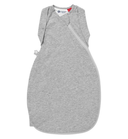Tommee Tippee Baby Sleep Bag for Newborns, The Original Grobag Swaddle Bag, 0-3m, 1.0 Tog - Sky Grey Marl