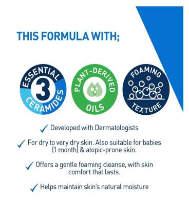 CeraVe Hydrating Foaming Oil Cleanser with Squalane for Normal to Very Dry Skin 236ml (10)
