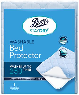 Boots Staydry Washable Bed Protector (80cm x 70cm) - Boots