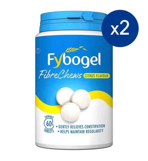 Fybogel Fibre Chews 60s - x2 Bundle;Fybogel Fibre chews 60s;Fybogel Fibre chews – Citrus Flavour – 60 tablets