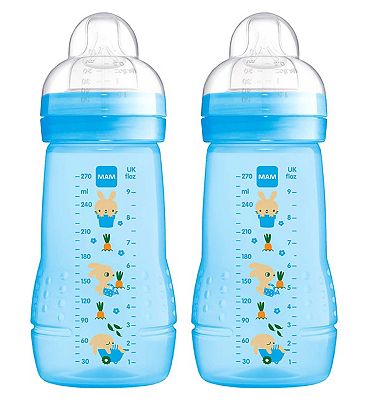 MAM Babyflaska Easy Active ™ 270 ml, bi/sikkelkott i dubbe