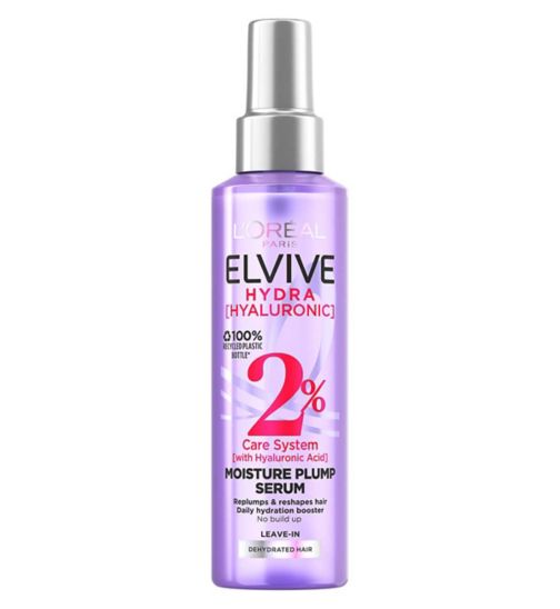 L'Oreal Elvive Hydra Hyaluronic Acid Serum, moisturising for dehydrated hair  | Boots