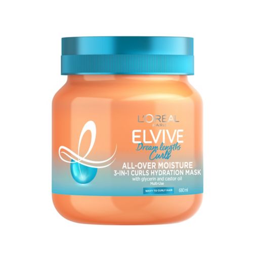 L'Oreal Paris Elvive Dream Lengths Curls 3-in-1 Curls Hydration Mask for Wavy to Curly Hair 680ml