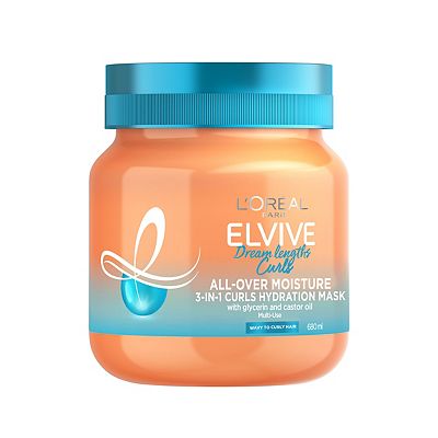 L’Oreal Paris Elvive Dream Lengths Curls 3-in-1 Curls Hydration Mask for Wavy to Curly Hair 680ml