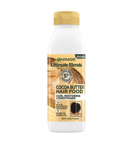 Garnier Ultimate Blends Cocoa Butter Conditioner for Dry, Curly Hair