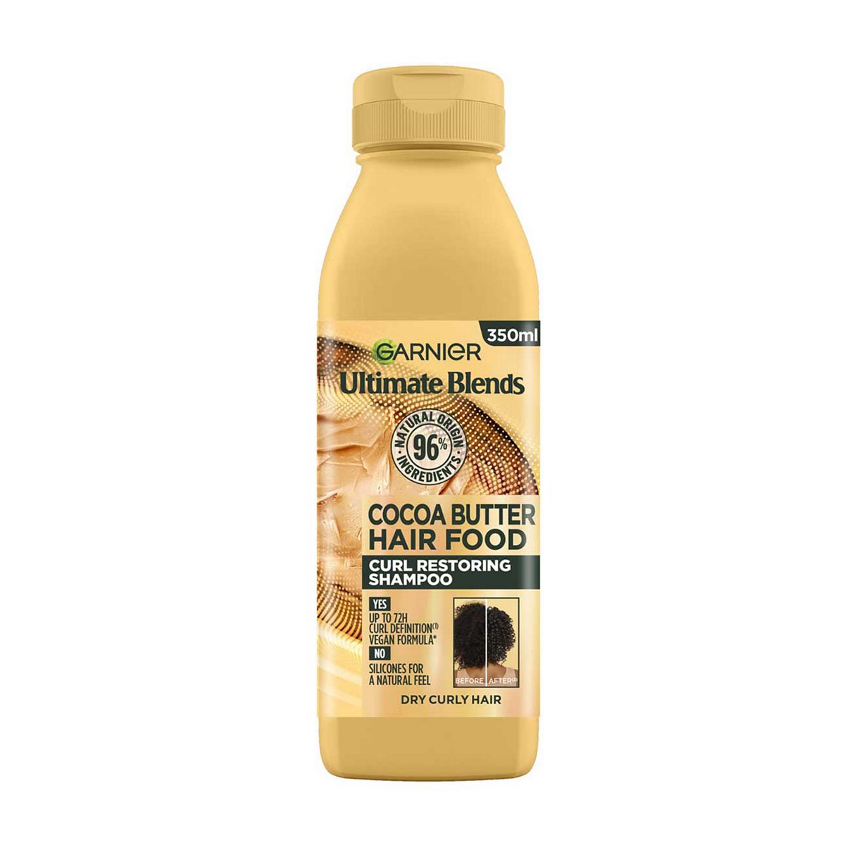 Garnier Ultimate Blends Cocoa Butter Shampoo For Dry, Curly Hair 350ml