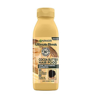 Garnier Ultimate Blends Cocoa Butter Shampoo for Dry, Curly Hair 350ml