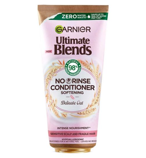 Garnier Ultimate Blends Delicate Oat Soothing No Rinse Conditioner for Sensitive scalp & Fragile Hair