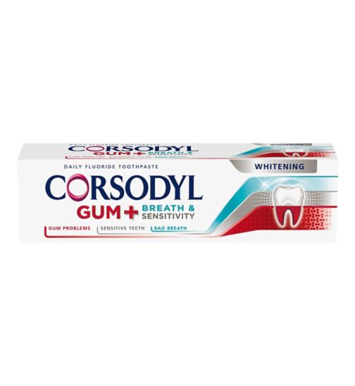 Corsodyl Gum + Breath & Sensitivity Toothpaste Whitening 75ml