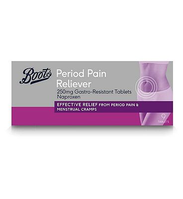 Boots Period Pain Reliever 250mg Gastro-Resistant Tablets - 9 Tablets