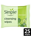 Simple Kind to Skin Biodegradable Cleansing Wipes 25 PC