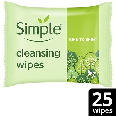 Simple Kind to Skin Biodegradable Cleansing Wipes 25 PC