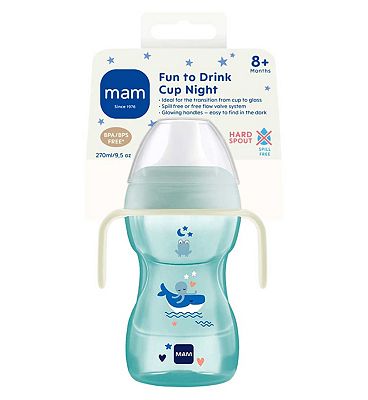 MAM Fun to Drink with Glow Handles - 270ml Blue