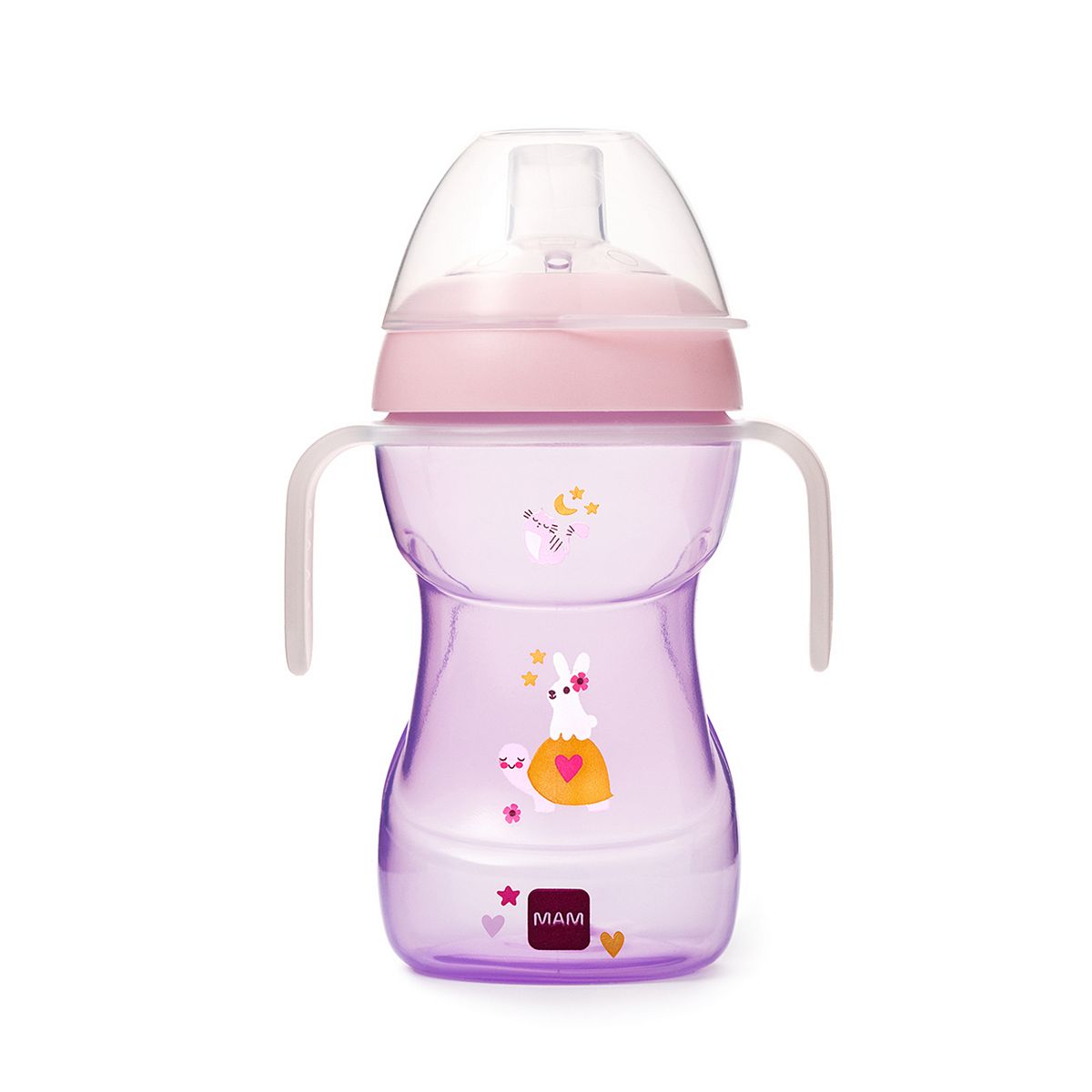 MAM Fun To Drink With Glow Handles 270Ml Pink