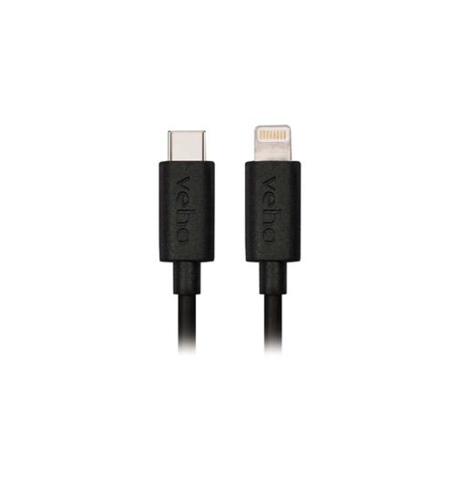 Veho USB-C to Lightning Charge and Sync Cable 0.2m