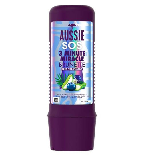 Aussie SOS 3 Minute Miracle Brunette Hair Vegan Deep Treatment Hair Mask 225ml