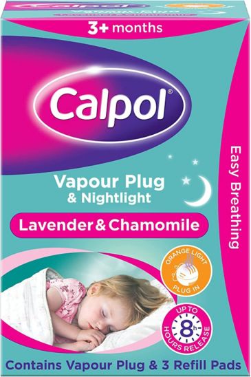 Calpol Vapour Plug & Nightlight Lavender & Chamomile + 3 Refill Pads