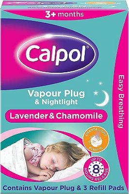 Calpol Vapour Plug & Nightlight Lavender & Chamomile + 3 Refill Pads