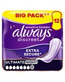 Always Discreet plus, Incontinence Pads for Women, Extra Heavy Absorbency,  Long Length, (90 ct.)