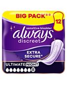 Discreet Boutique Underwear Incontinence Pants Plus Medium Black - 54 Pants  (6 Pack Bundle)