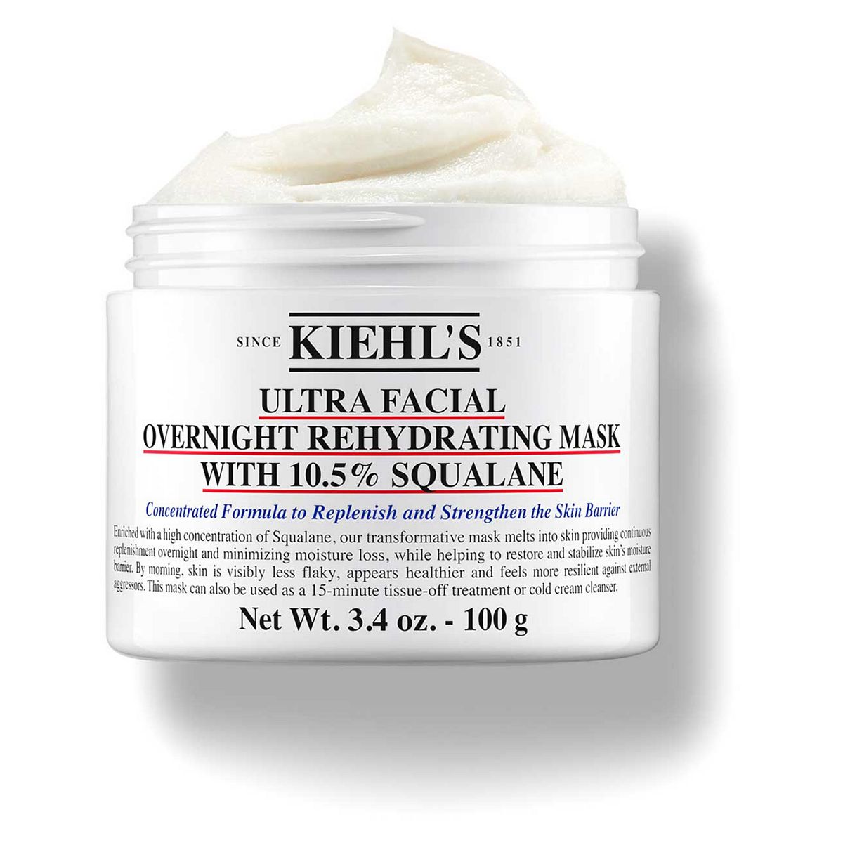 Kiehl's Ultra Facial Overnight Rehydrating Mask With 10.5% Squalane