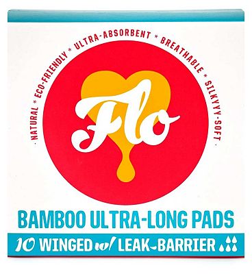 FLO Bamboo Ultra-Long Pads (10 pads)