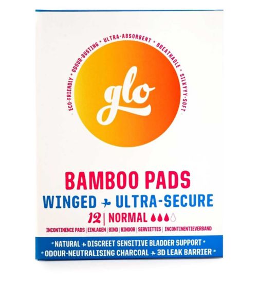 glo Bamboo Ultra-Secure Pads for Sensitive Bladder (12 pads)