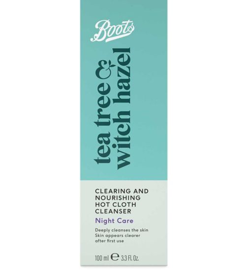 Boots Tea Tree & Witch Hazel Clearing & Nourishing Hot Cloth Cleanser 100ml